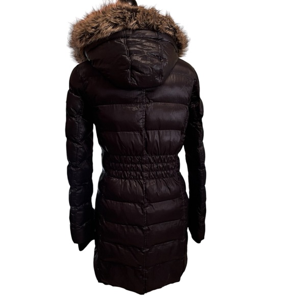 Rachel Faux Fur Trim Asymmetrical Puffer Coat, Black | Sz. Xs | EUC - Picture 6 of 8